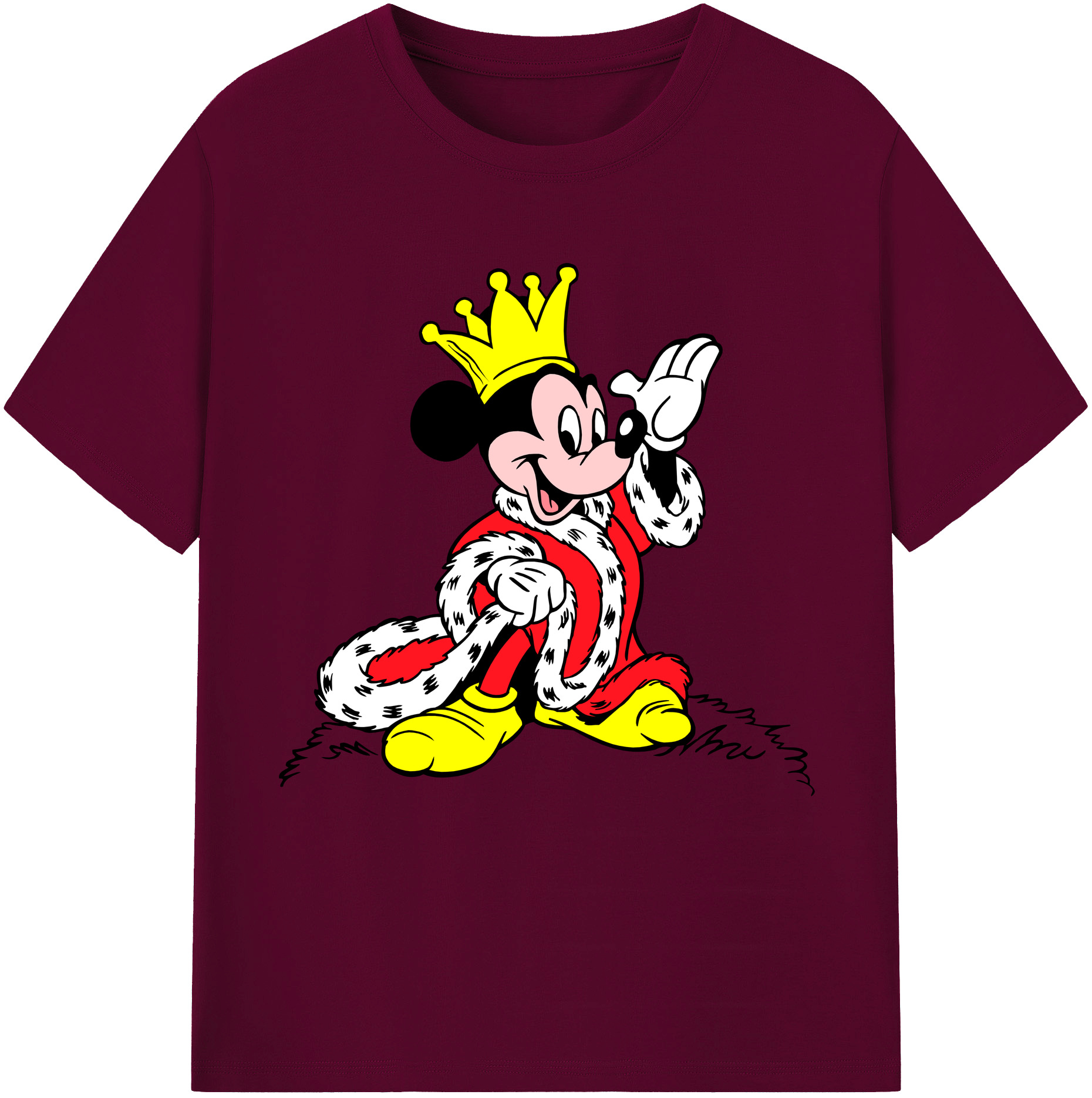 （画像用） ミッキーマウス Mickey Mouse レディースカジュアルプリントTシャツ（綿100％）